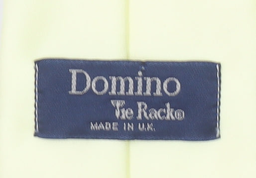 Domino Tie Rack Men’s Yellow Woven Pointed Tie Vintage 100% Polyester