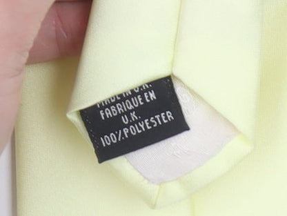 Domino Tie Rack Men’s Yellow Woven Pointed Tie Vintage 100% Polyester