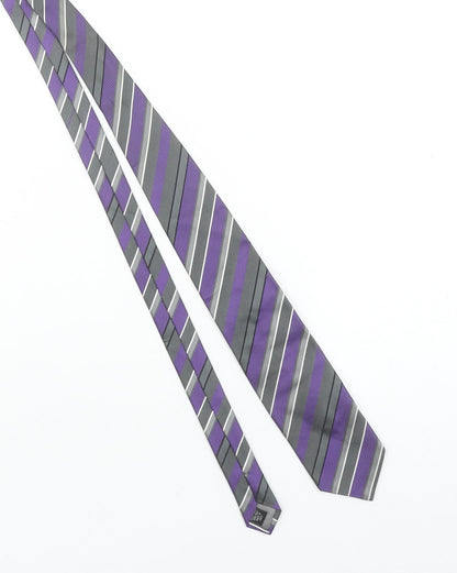 Baumler Men's Purple Striped Silk Tie Made in Italy