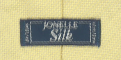 Jonelle Silk Yellow Men's Tie – 100% Silk Textured Classic Design