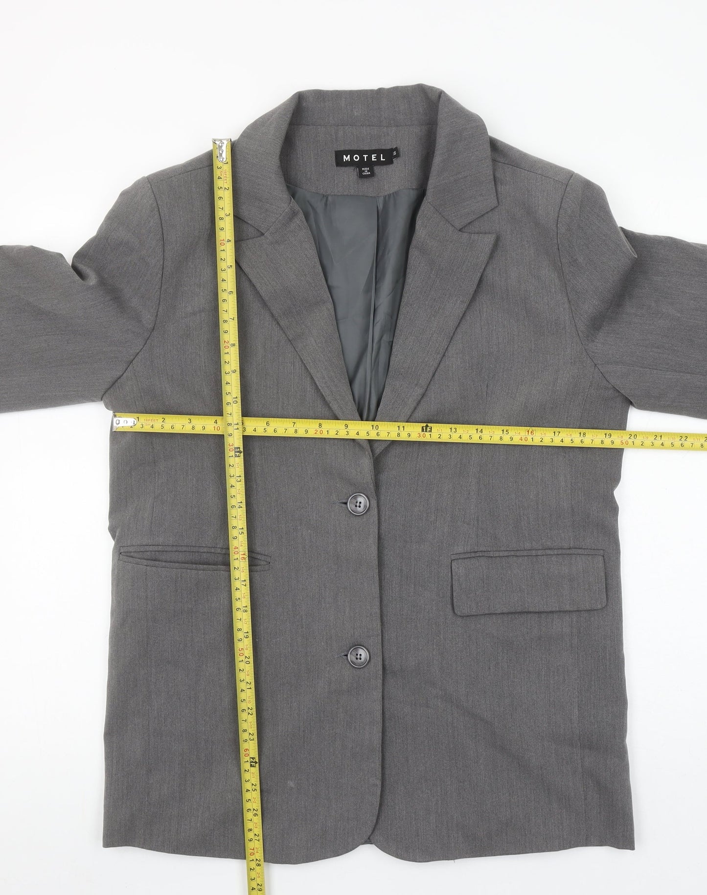 Womens UK Size XS Motel Regular Grey Blazer