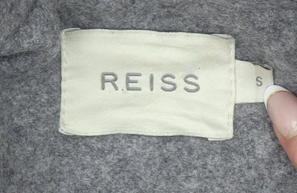 Reiss Women’s Grey Wool Belted Mid-Length Coat Size S