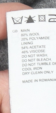 Reiss Women’s Grey Wool Belted Mid-Length Coat Size S