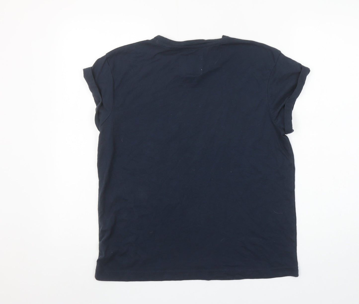 Jack Wills Women’s Blue Cotton Short Sleeve Crew Neck T-Shirt UK 10