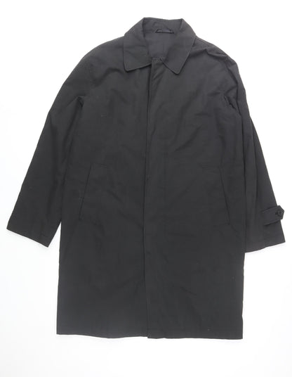 Mens UK Size S Dehavilland Black Overcoat