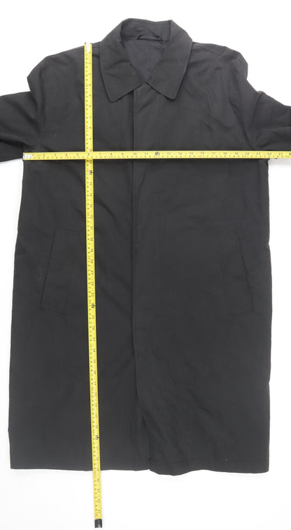 Mens UK Size S Dehavilland Black Overcoat