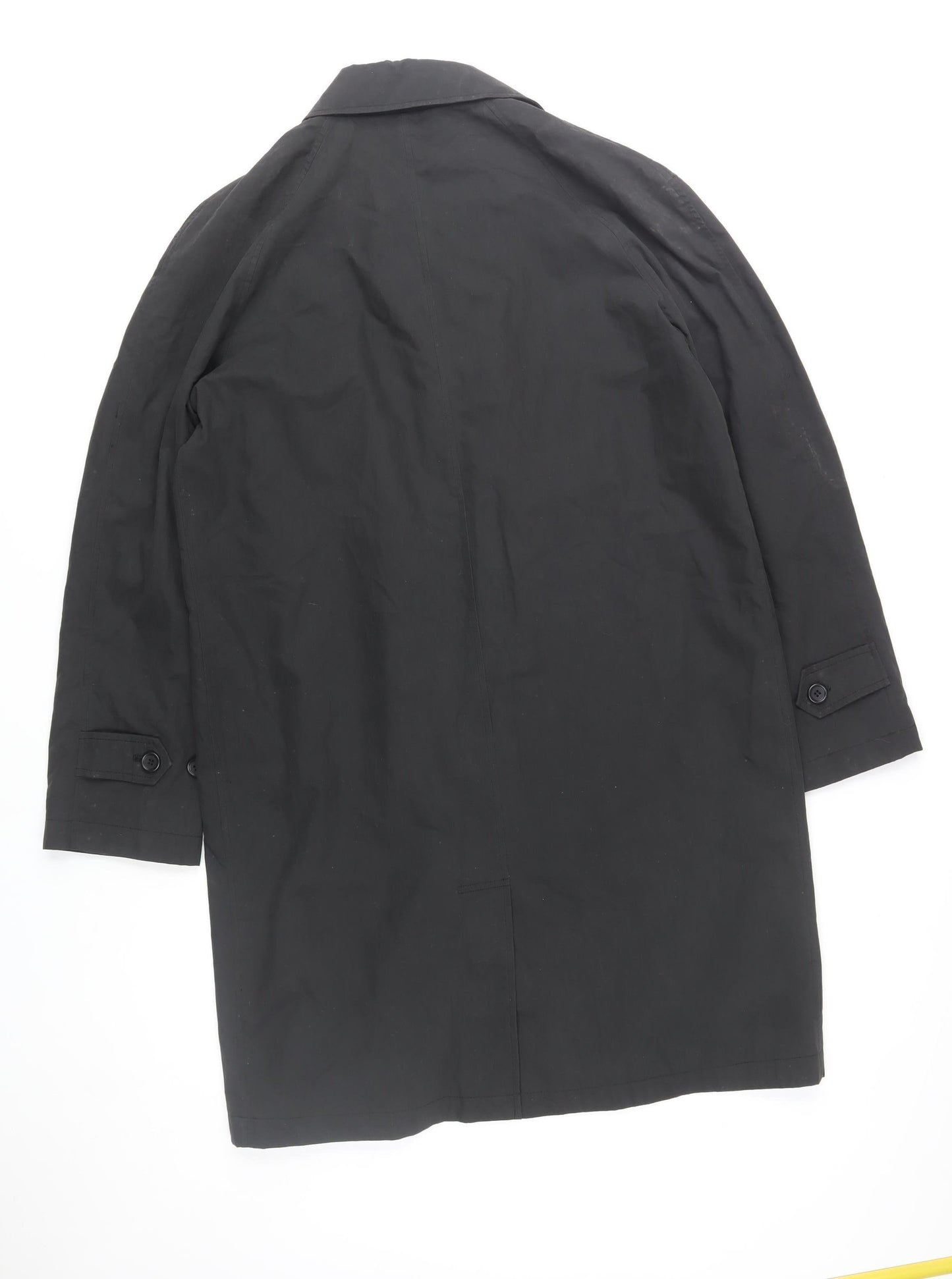 Mens UK Size S Dehavilland Black Overcoat