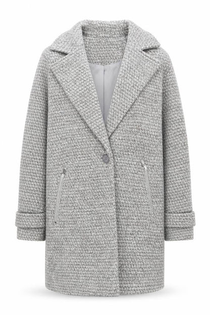 Womens UK Size 14 New Look Grey Overcoat