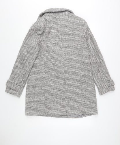 Womens UK Size 14 New Look Grey Overcoat