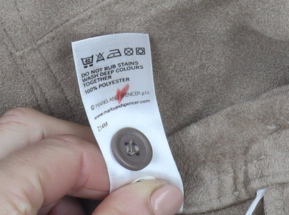 Marks and Spencer Womens Beige A-Line Long Suede Skirt UK 20