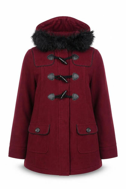 Womens UK Size 12 New Look Red Duffle Coat