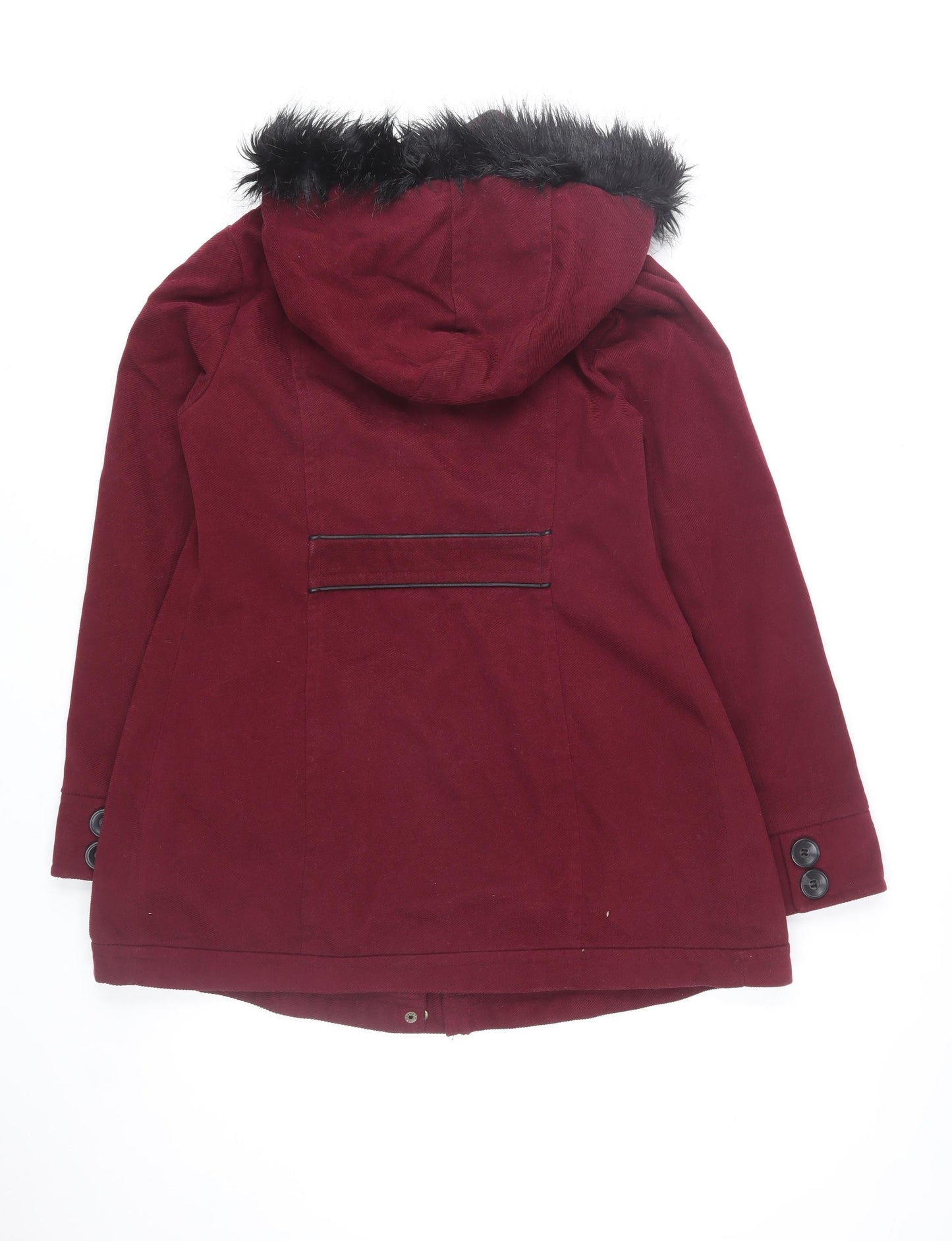 Womens UK Size 12 New Look Red Duffle Coat