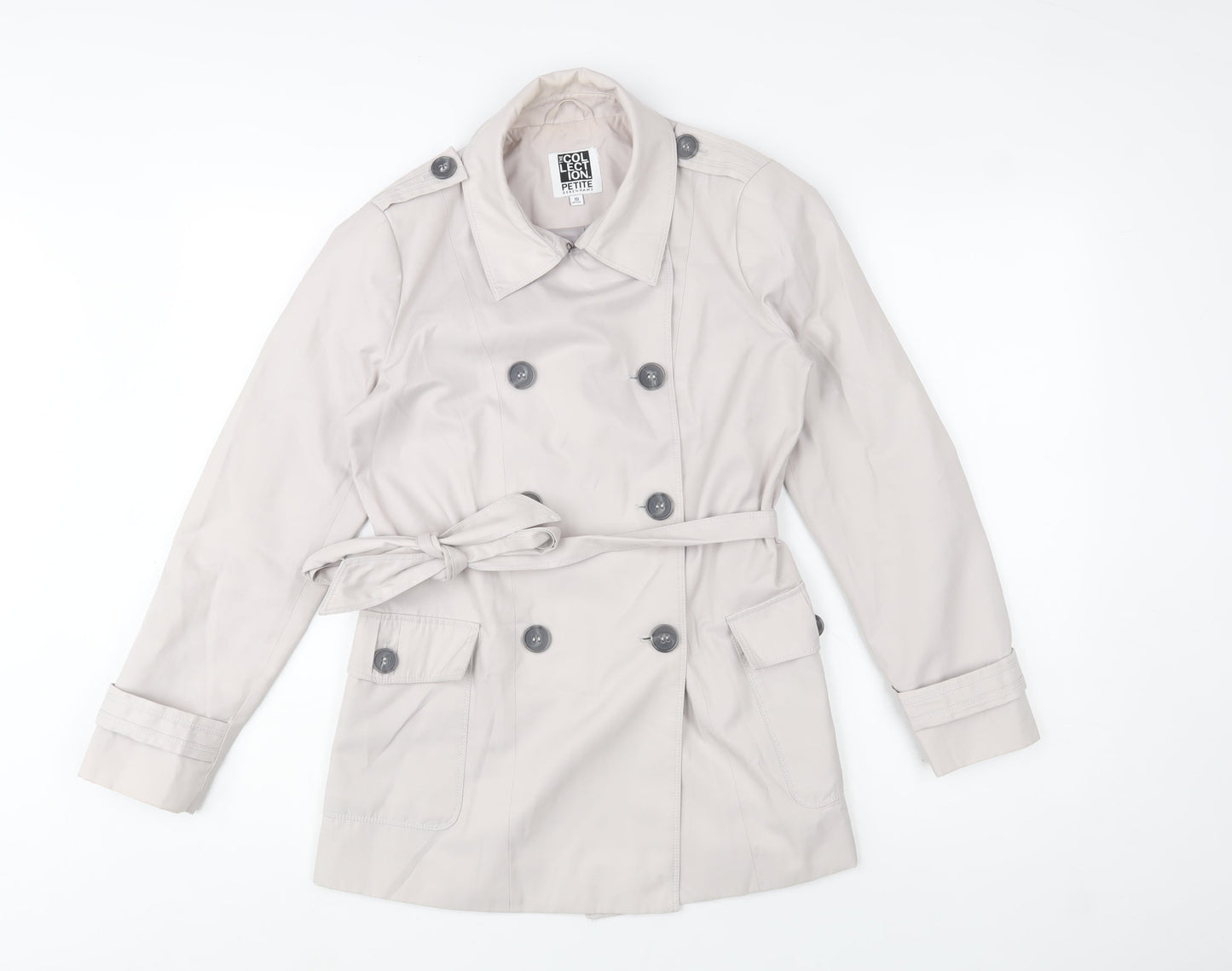 Womens UK Size 10 Debenhams Beige Trench Coat