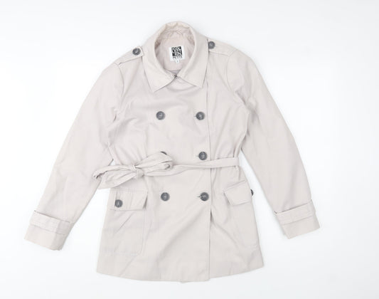 Womens UK Size 10 Debenhams Beige Trench Coat
