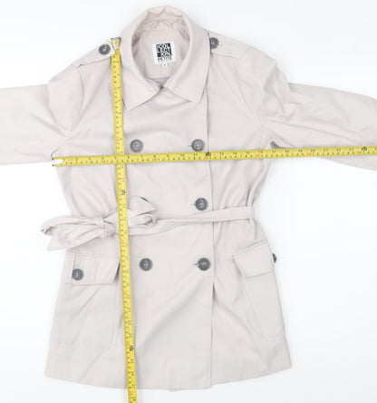 Womens UK Size 10 Debenhams Beige Trench Coat