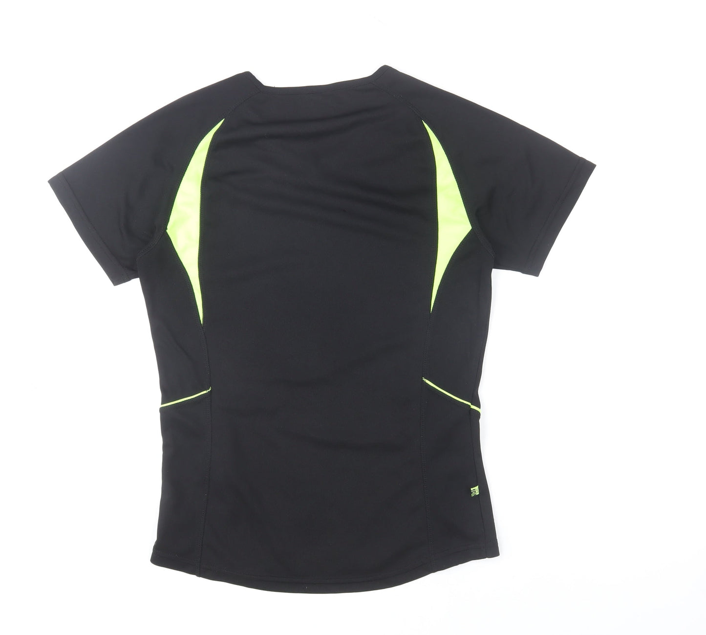 Karrimor Womens Black Running T-Shirt Size 12 V-Neck Quick Dry Top