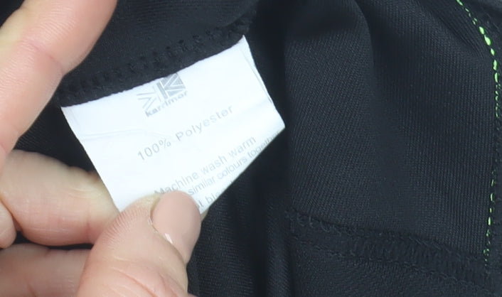 Karrimor Womens Black Running T-Shirt Size 12 V-Neck Quick Dry Top