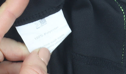 Karrimor Womens Black Running T-Shirt Size 12 V-Neck Quick Dry Top