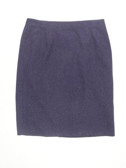 Eastex Women’s Blue Tweed Knee Length Pencil Skirt Size 16