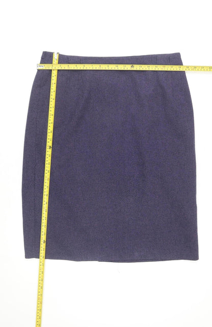Eastex Women’s Blue Tweed Knee Length Pencil Skirt Size 16