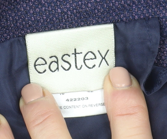 Eastex Women’s Blue Tweed Knee Length Pencil Skirt Size 16