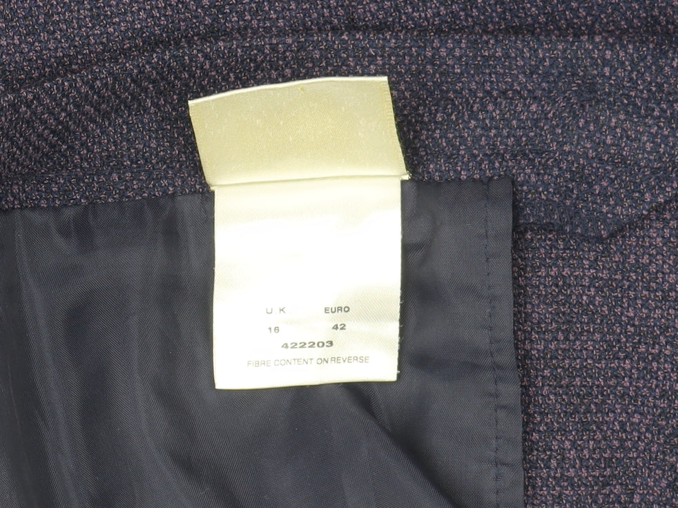 Eastex Women’s Blue Tweed Knee Length Pencil Skirt Size 16