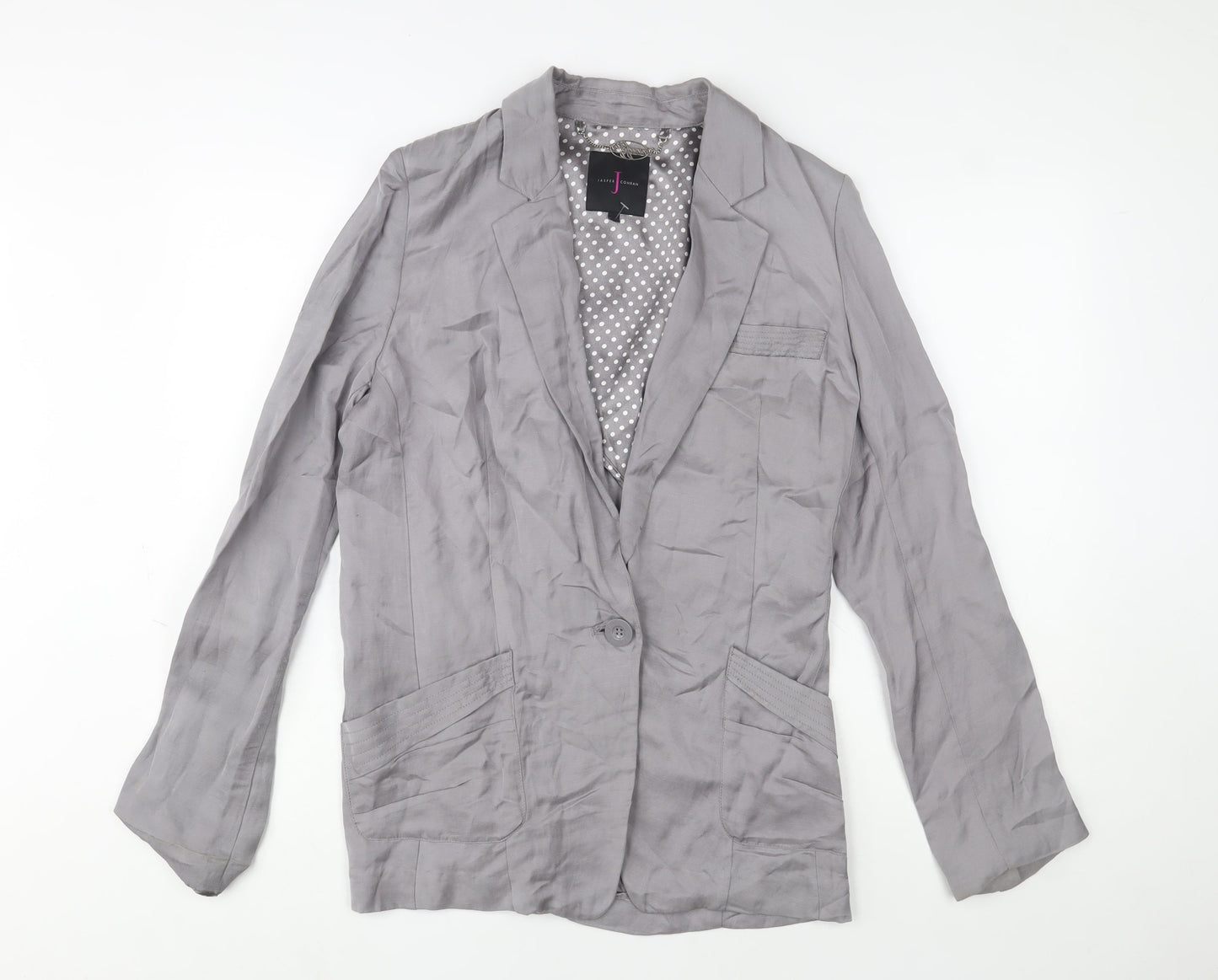 Womens UK Size 12 Jasper Conran Grey Basic Jacket