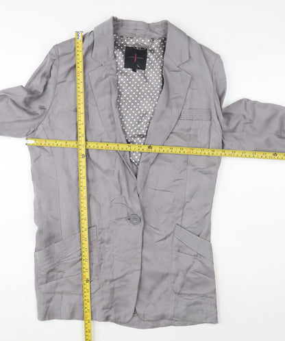 Womens UK Size 12 Jasper Conran Grey Basic Jacket
