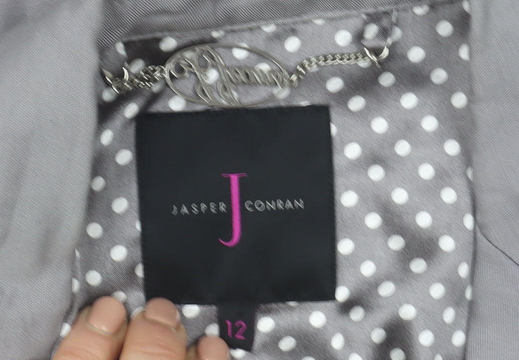 Womens UK Size 12 Jasper Conran Grey Basic Jacket