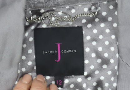Womens UK Size 12 Jasper Conran Grey Basic Jacket