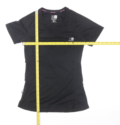 Karrimor Womens Black V-Neck Athletic Running T-Shirt Size 8