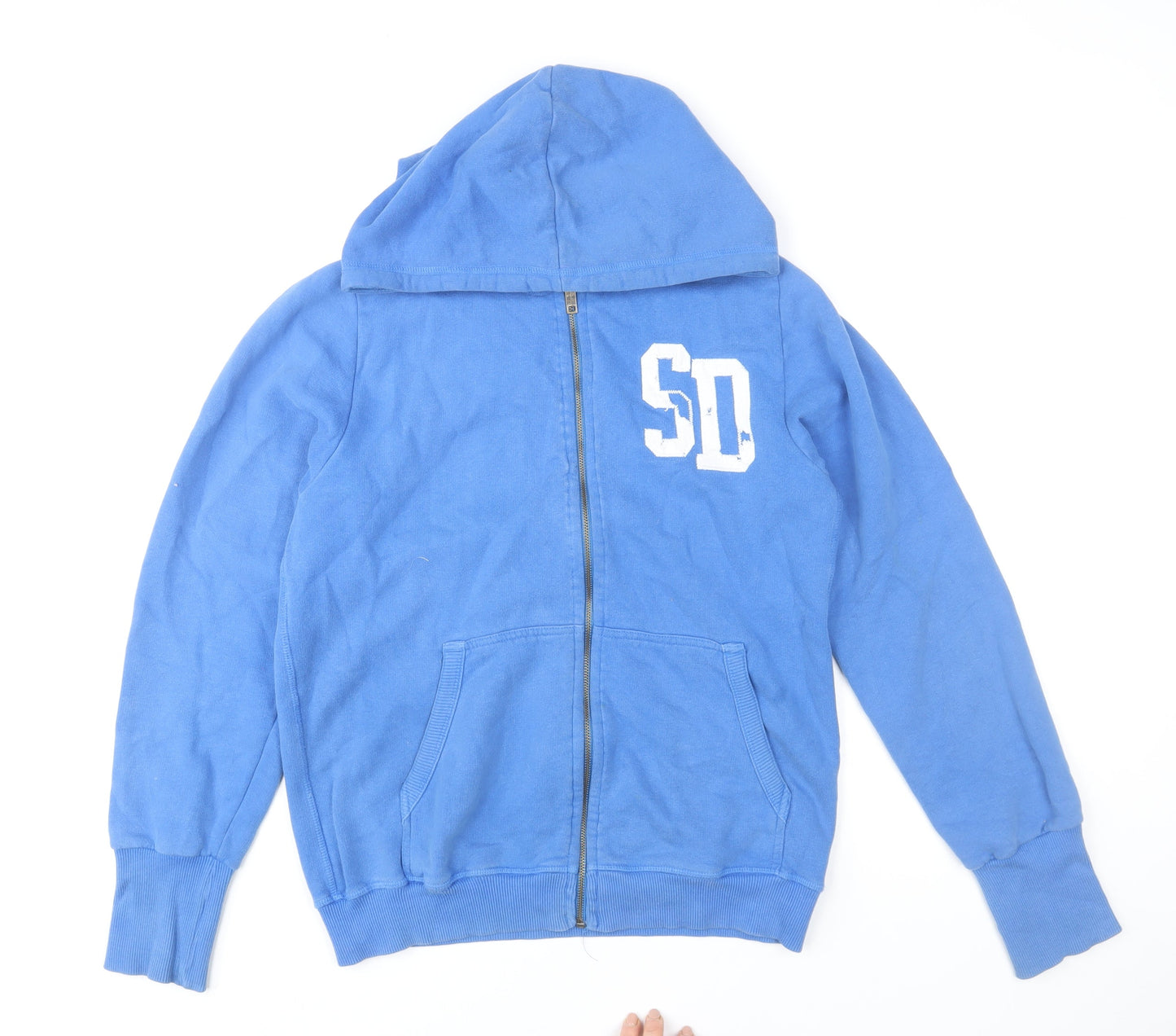 Mens UK Size S Superdry Blue Full Zip Hoodie