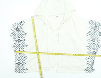 Billabong Women's Ivory Boho Hooded Cape Jumper Size M