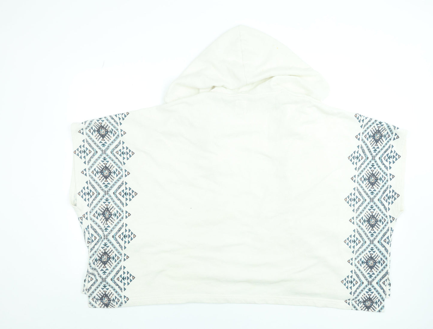 Billabong Women's Ivory Boho Hooded Cape Jumper Size M