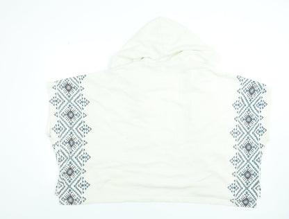 Billabong Women's Ivory Boho Hooded Cape Jumper Size M