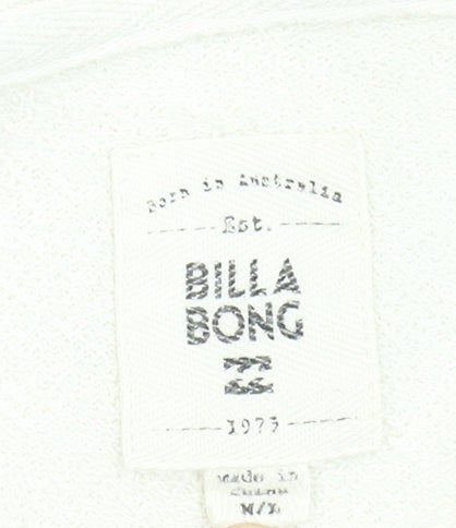 Billabong Women's Ivory Boho Hooded Cape Jumper Size M