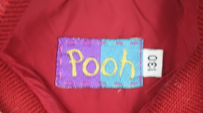 Womens UK Size 8 Pooh Red Quilted Coat