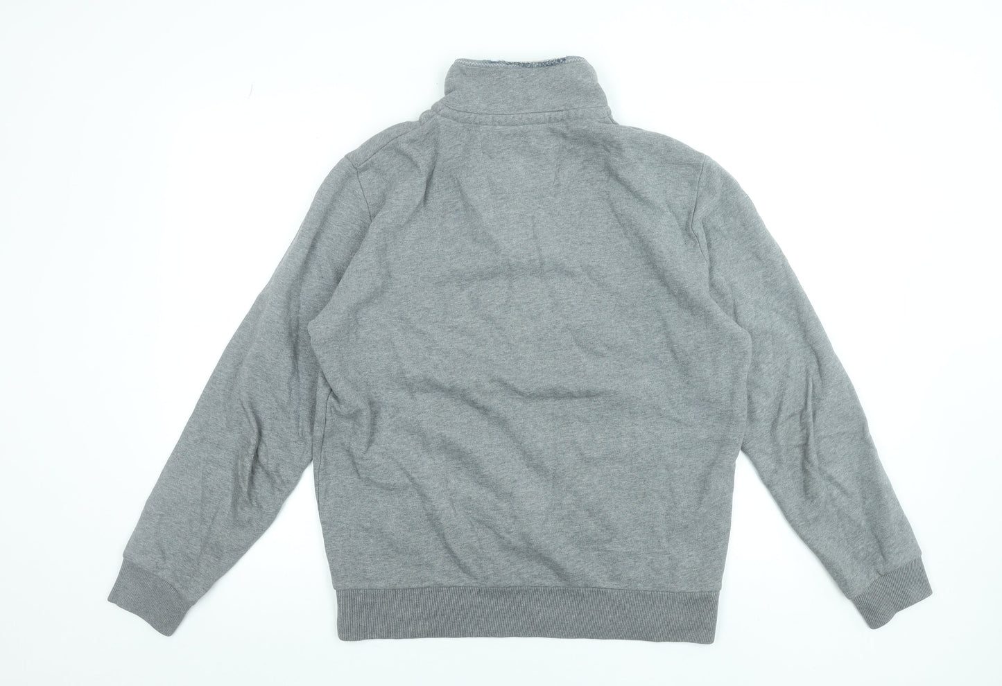 Mens UK Size S Crew Clothing Company Grey 1/4 Zip Sweatshirt