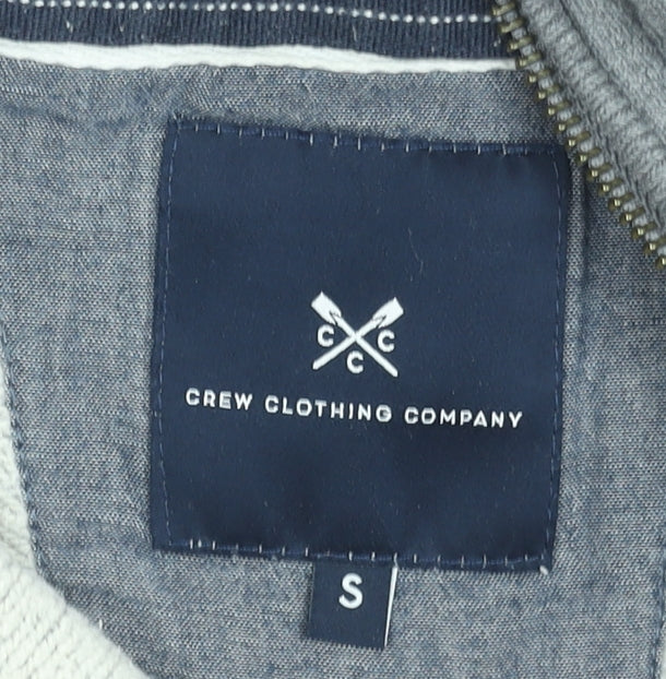 Mens UK Size S Crew Clothing Company Grey 1/4 Zip Sweatshirt