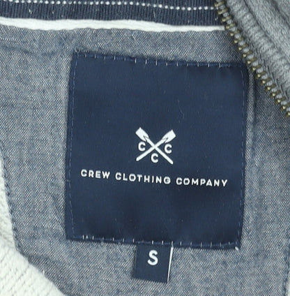 Mens UK Size S Crew Clothing Company Grey 1/4 Zip Sweatshirt