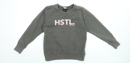 Womens UK Size S HSTL Made Green Pullover Sweatshirt