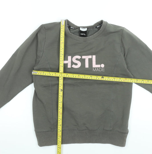Womens UK Size S HSTL Made Green Pullover Sweatshirt