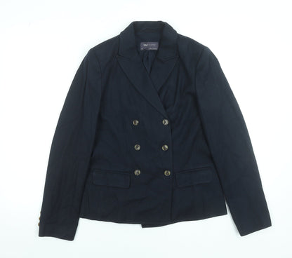Womens UK Size 6 Marks and Spencer Blue Pea Coat