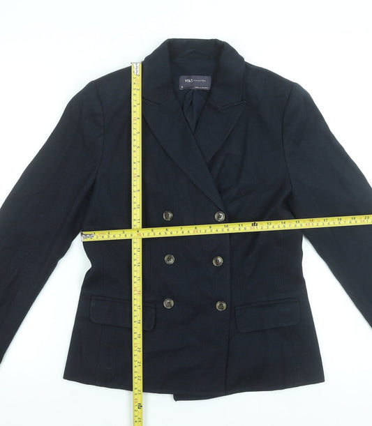 Womens UK Size 6 Marks and Spencer Blue Pea Coat