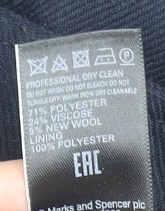 Womens UK Size 6 Marks and Spencer Blue Pea Coat