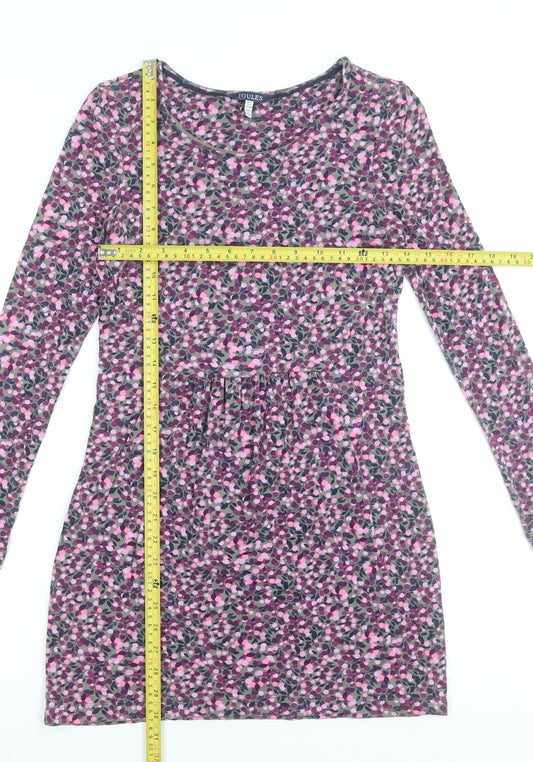 Joules Women’s Multicoloured Floral Shift Dress Size 6 Long Sleeve