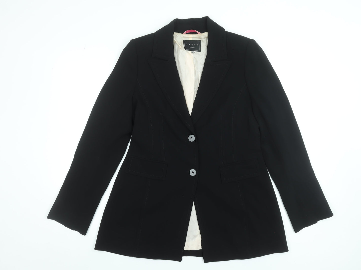 Coast Women’s Black Size 14 Tailored Single-Breasted Blazer