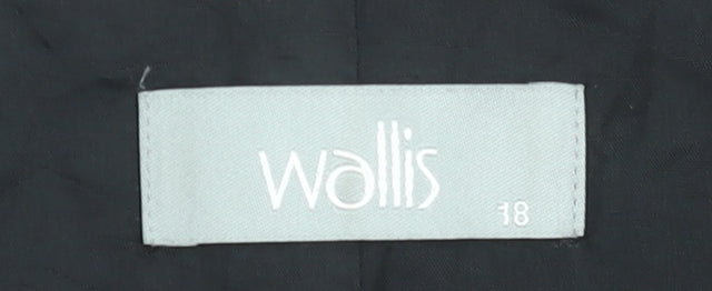 Wallis Women's Black Pinstripe Suit Waistcoat Size 18 V-Neck Lined