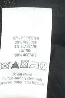 Wallis Women's Black Pinstripe Suit Waistcoat Size 18 V-Neck Lined