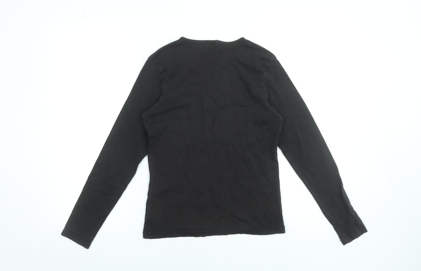 GAP Women's Black Long Sleeve Stretch Cotton T-Shirt S